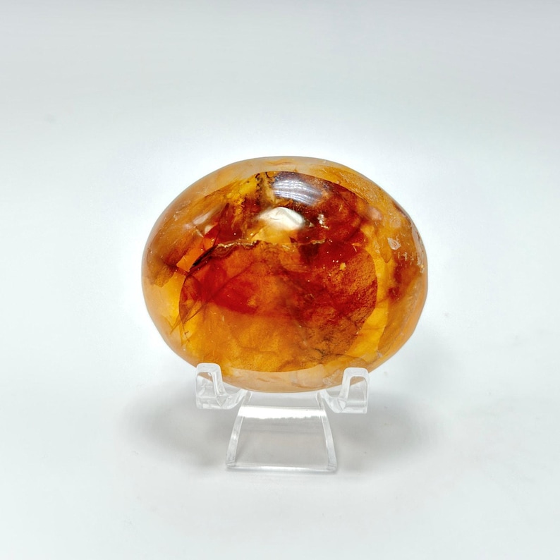 Golden Healer Quartz Palm Stone | Polished Healing Crystal | Golden Quartz Pocket Stone | Meditation Crystal image 1