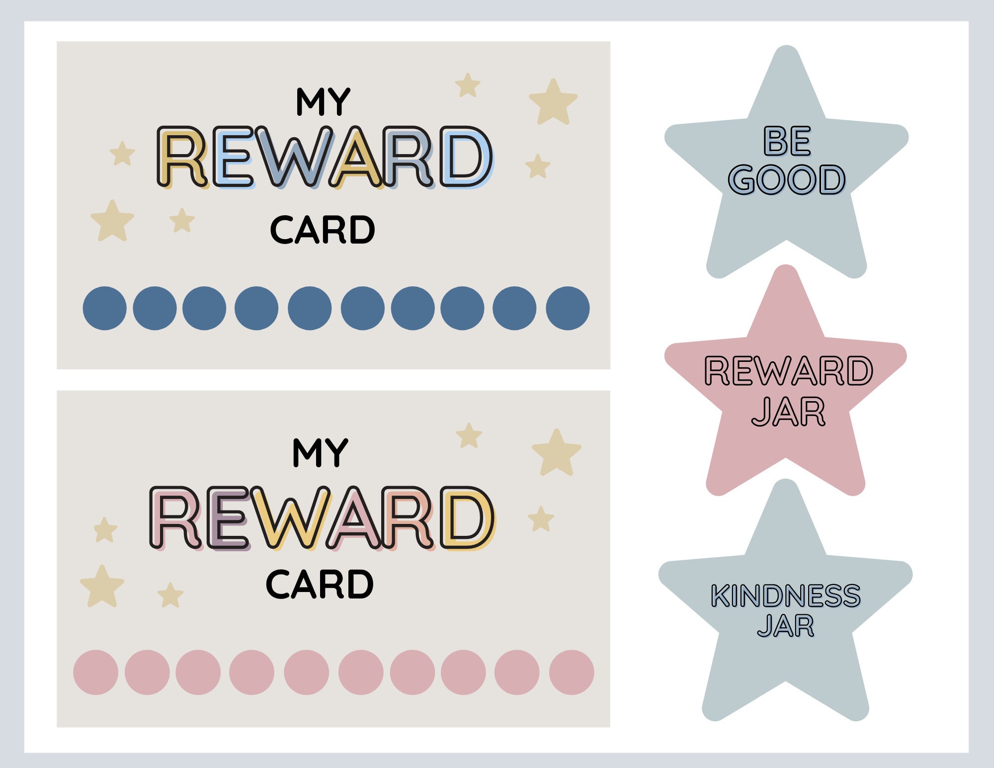 Reward Punch Card Etsy