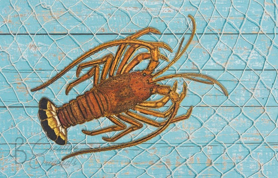 Spiny Lobster, Handmade Sea Life Decor, Lobster Art, Lobster, Patio Decor,  Lobster Decor, Beach Decor, Coastal Wall Decor, Home Decor 
