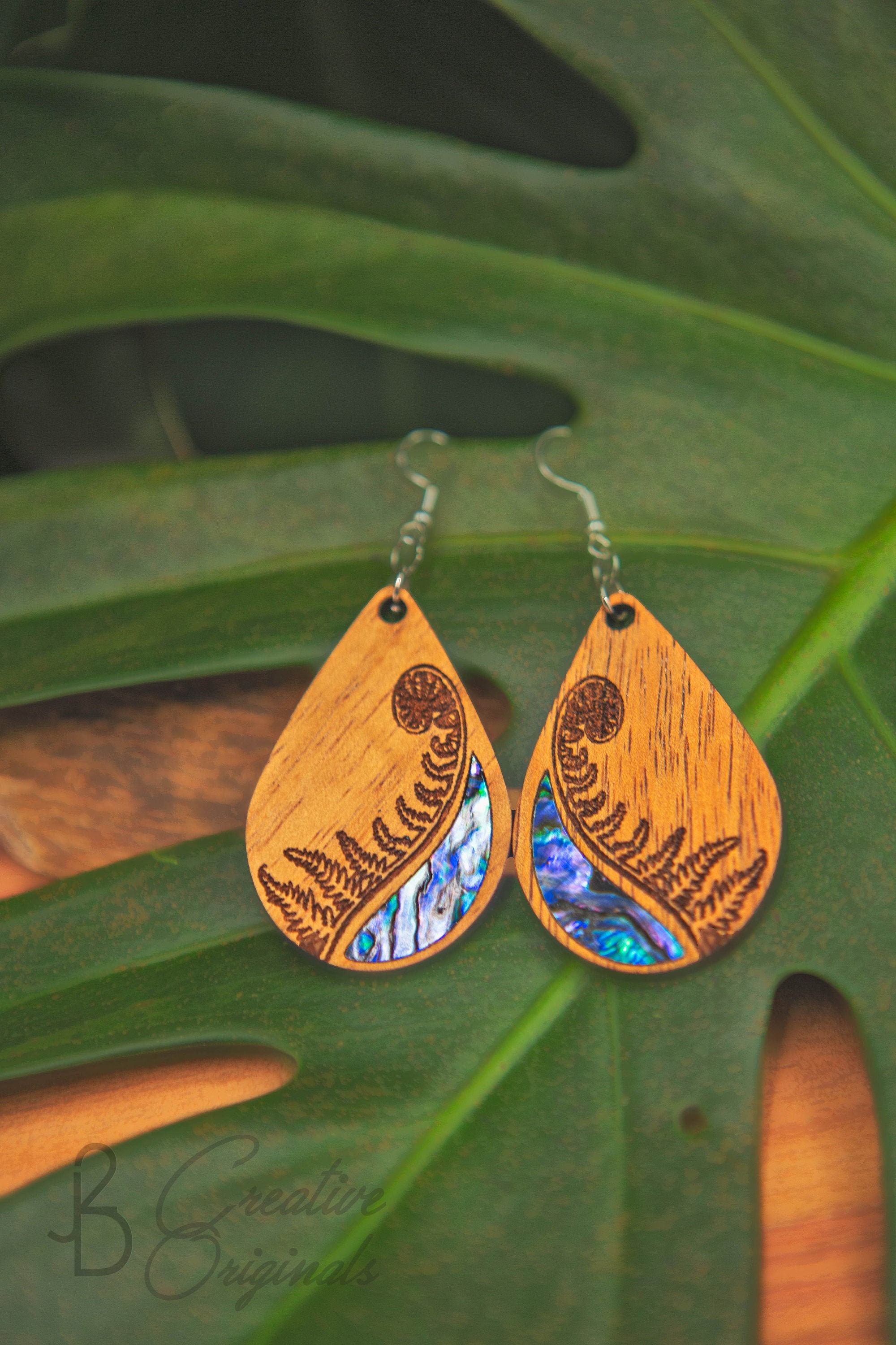 Koa cheap wood earrings
