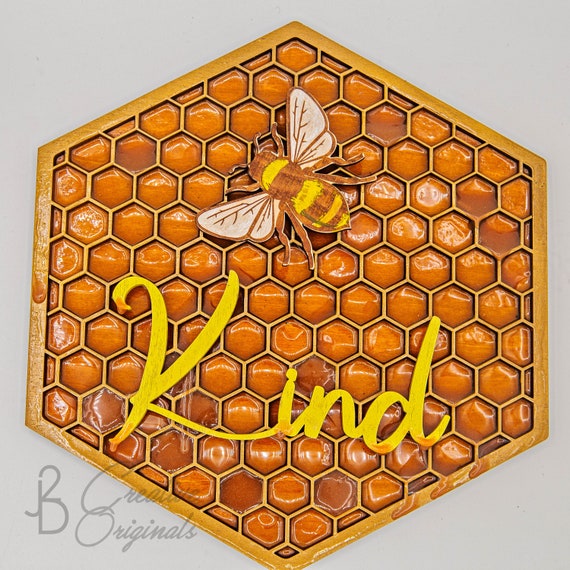 Bee Honeycomb Wall Hanging  Honey bee decor, Bee wall, Bee honeycomb