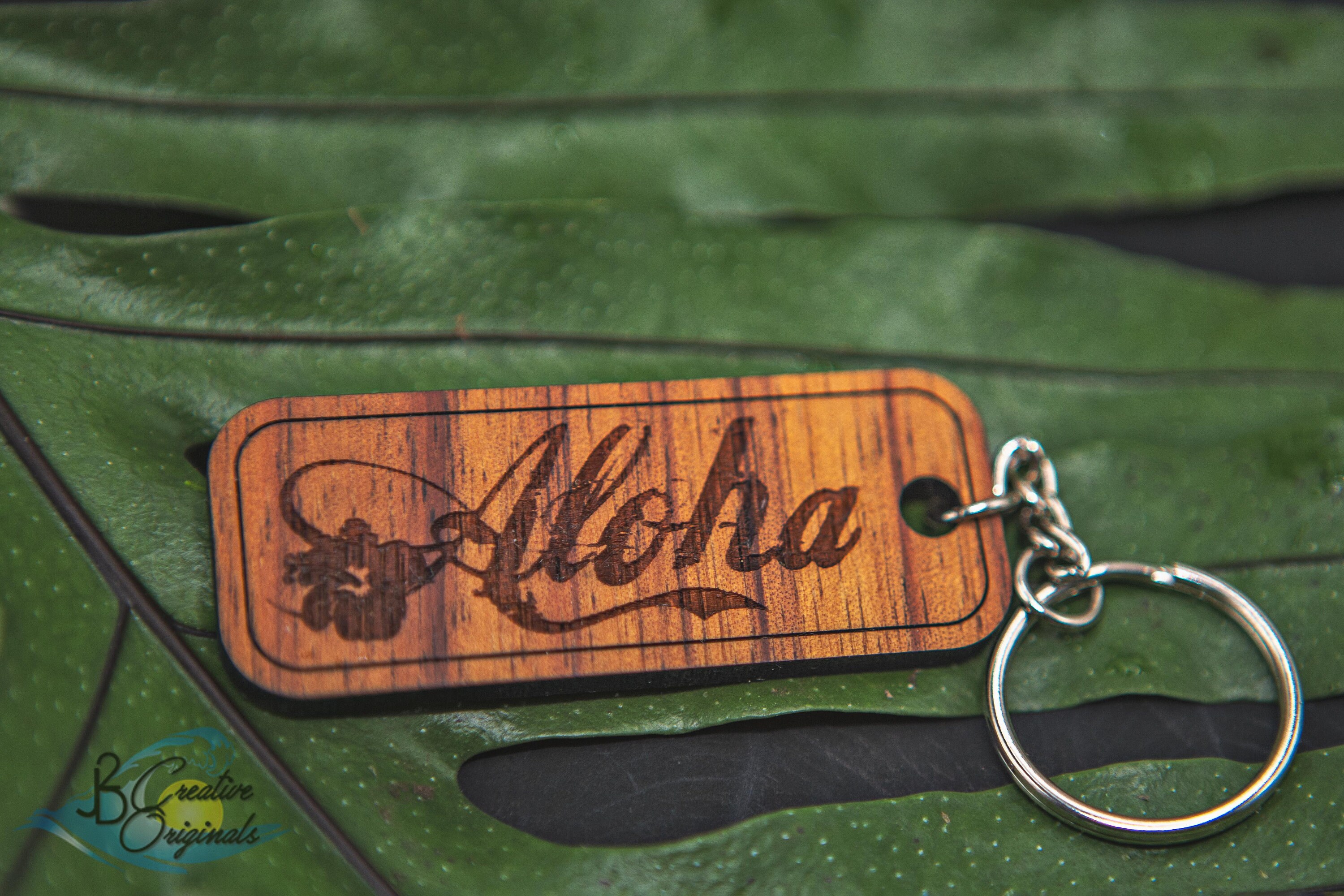 Hawaii Keychain Wood Keychain Hawaii Island Engraved Etsy