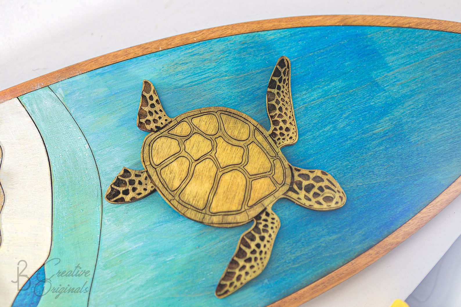 Handmade Sea Life Decor Surfboard Wall Art Turtle Wall Etsy