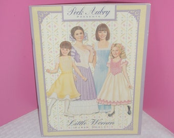 Vintage 1999 LITTLE WOMEN Paper Doll Collection from Peck Aubry / 4 Die-Cut Paper Dolls