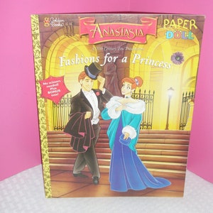 Vintage 1997 ANASTASIA Paper Doll Book, A 20th Century Fox Presentation, Fashions for A Princess