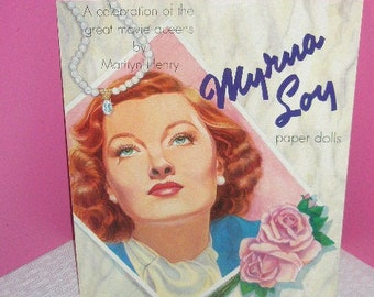 Vintage 1995 MYRNA LOY Paper Doll Book / Movie Star Of The 1920's 1940's