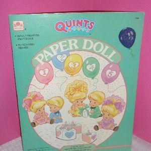 Vintage 1990 QUINTS PAPER DOLLS 1 2 3 4 5. 5 Times The Fun! Cute Paper Doll Book