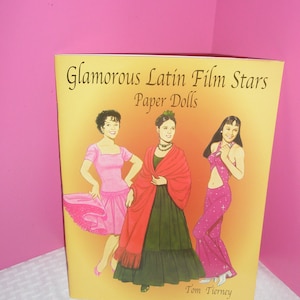 Vintage 2003 GLAMOROUS LATIN FILM Stars Paper Doll book by Tom Tierney