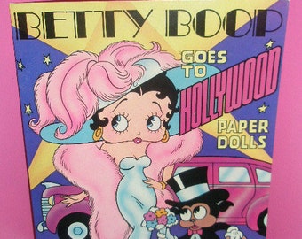Vintage 1984 Betty Boop Paper Dolls, Titled BETTY BOOP Goes to HOLLYWOOD.