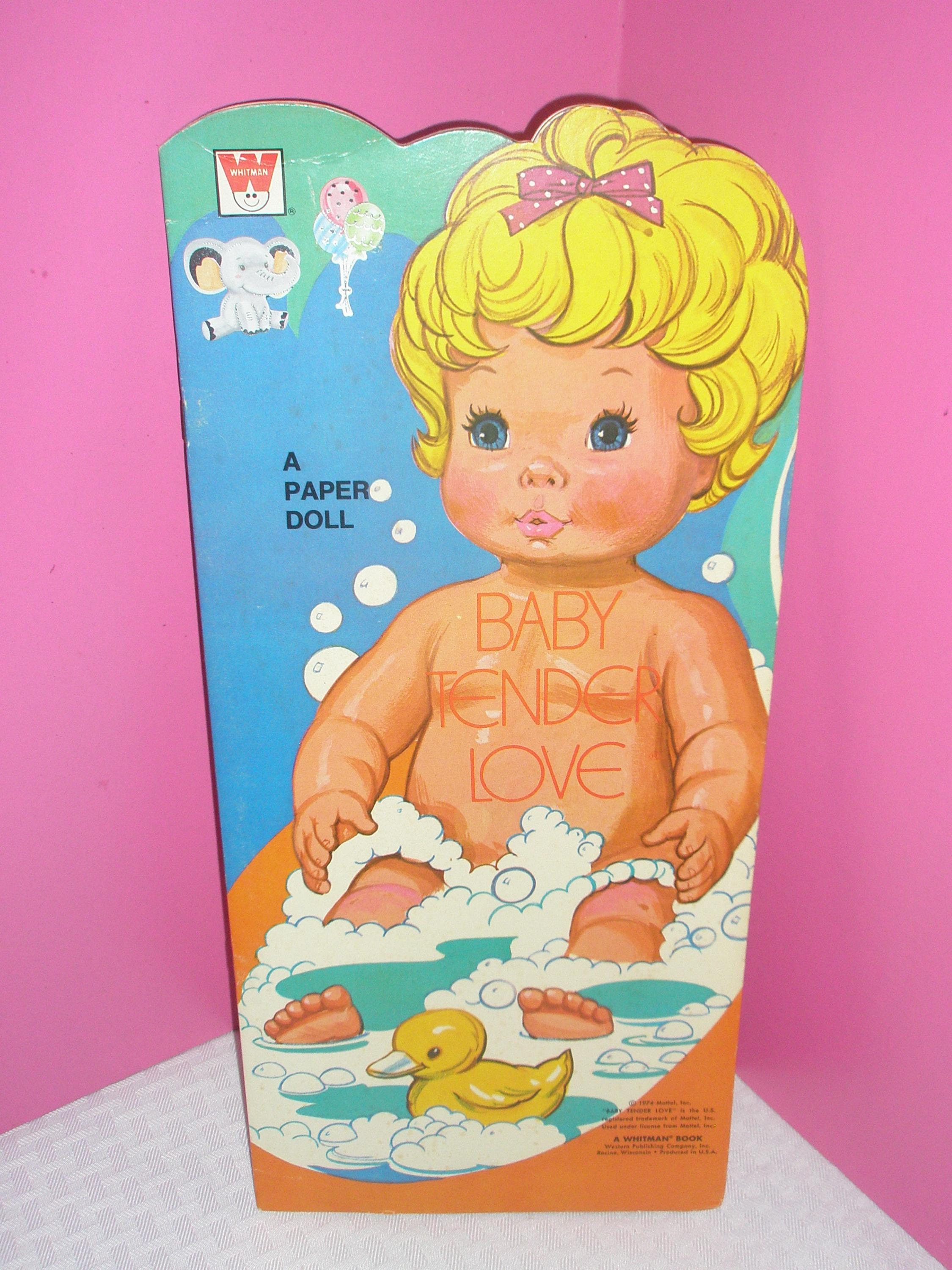 Vintage 1974 BABY TENDER LOVE Paper Doll Book / A 12.5 Inch Baby