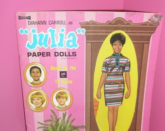 Vintage 1971 DIAHANN CARROL as JULIA Paper Dolls / Based on the Tv Series