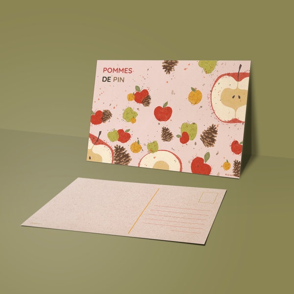 POSTCARD 03 : Apple & Pine cones