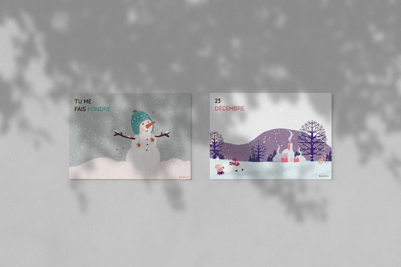 PACK of 4 : Winter 2020 Postcards series image 2