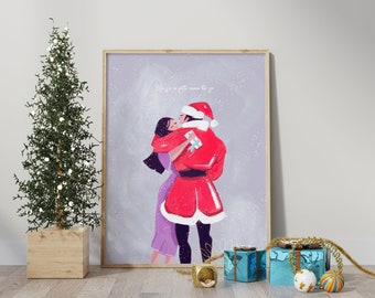 PRINT 01 - Mom kissed Santa
