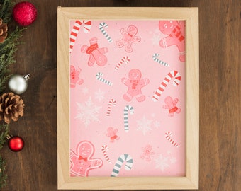 PRINT 02 - Candy canes & gingerbread cookies