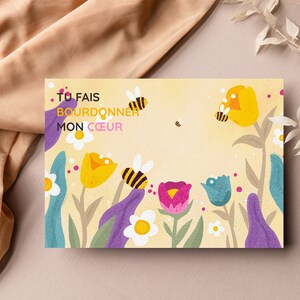 POSTAL CARD spring 2021 Tu fais bourdonner mon coeur image 1