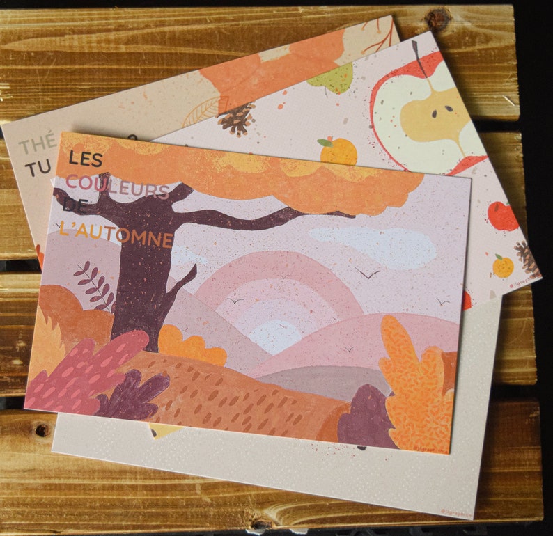 PACK of 4 : Fall 2020 Postcards series image 2