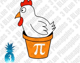 Chicken Pot Pi SVG, Math Humor SVG, Pi Day SVG, 314