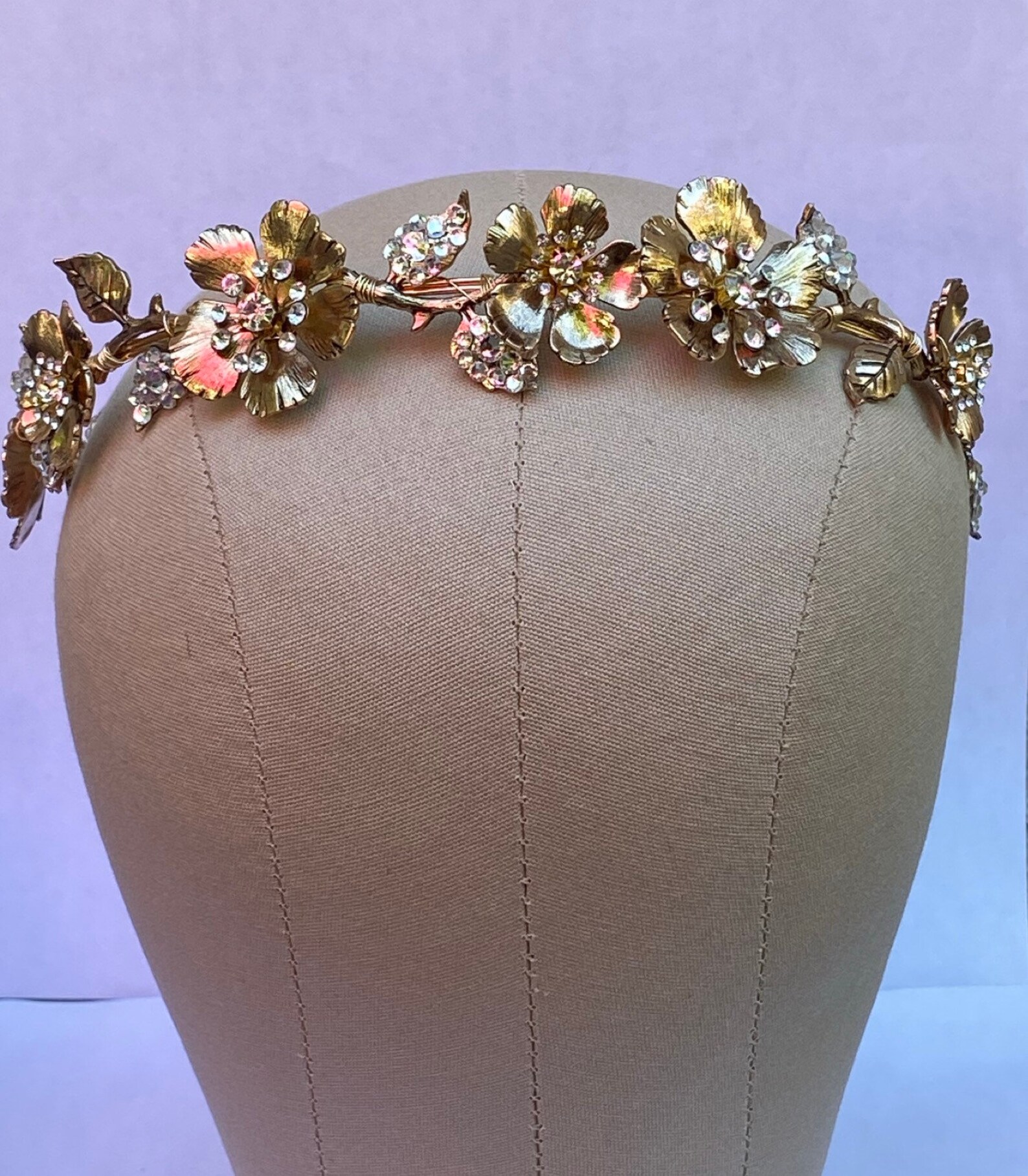 Victorian Hairpiece Antique Gold Bridal Headpiece Vintage Etsy