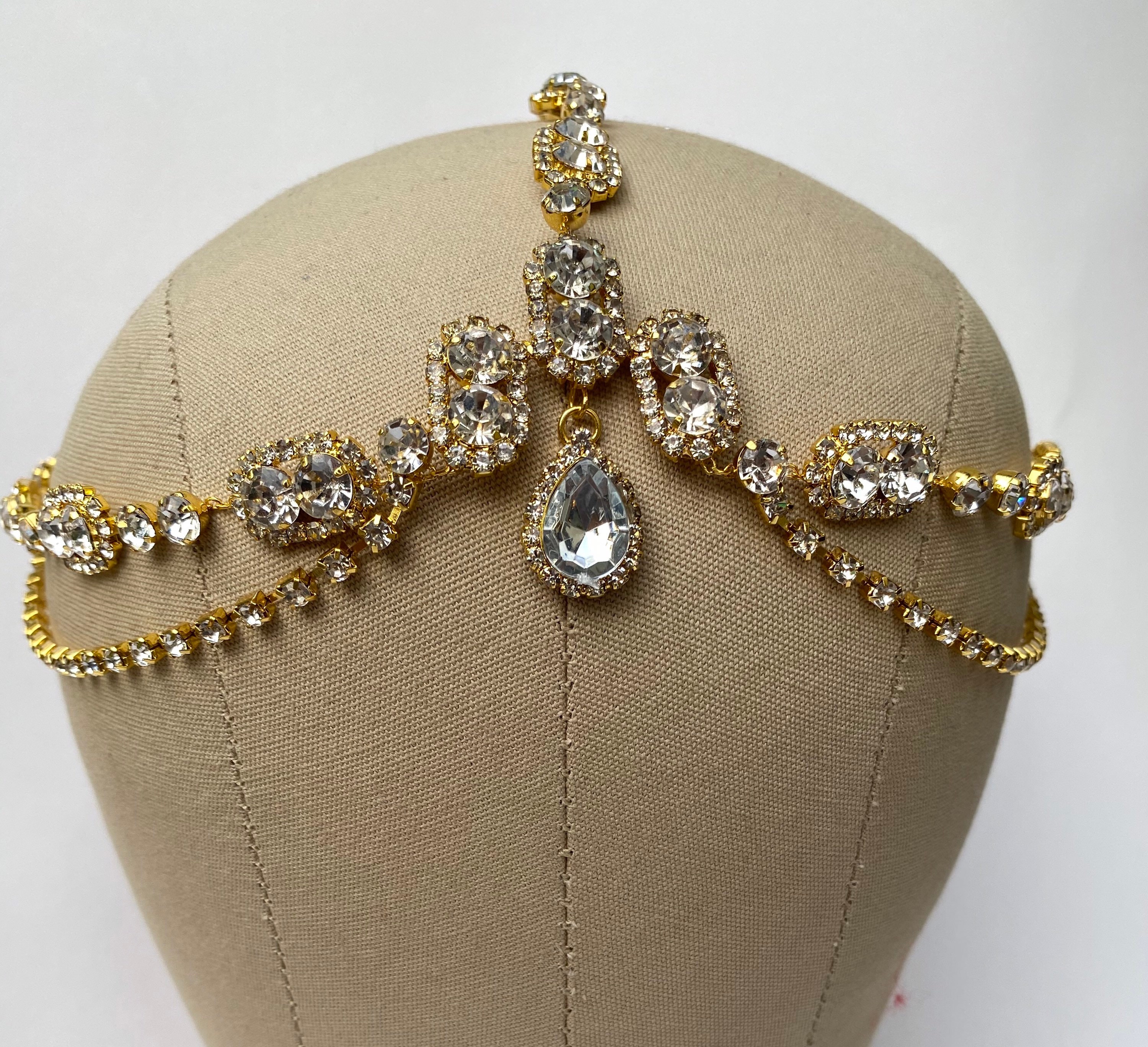 Gold Head chain forehead chain bohemian hair chain Bridal Etsy