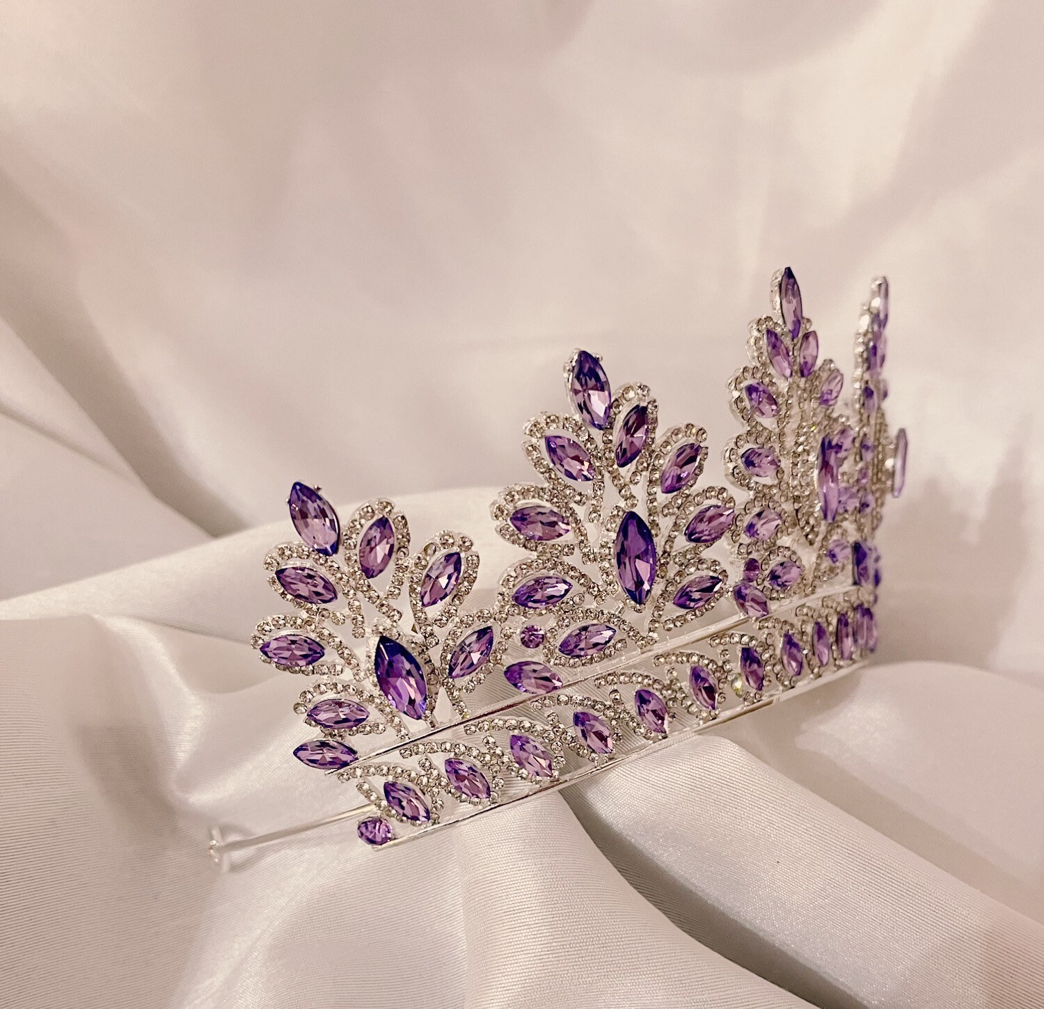 HANDCRAFTED Elegant Purple and brass Tiara made by a creator on Etsy NWOT Purple Celestial Fairy Tiara, Elf Headpiece, Fairy Costume  main image 3