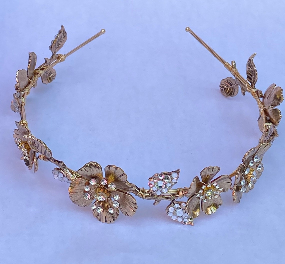 Victorian Hairpiece Antique Gold Bridal Headpiece Vintage Etsy