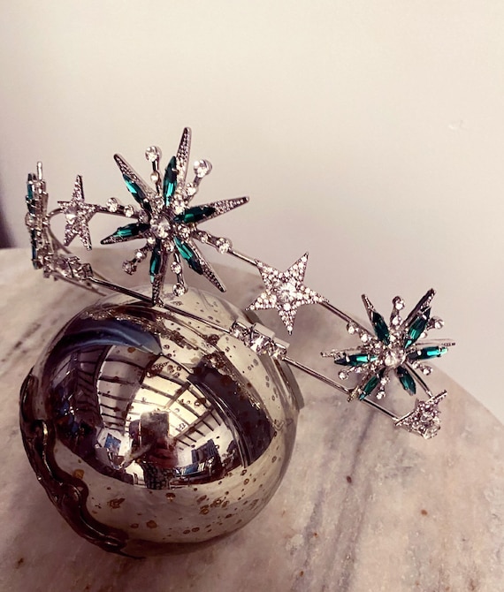 Silver Star Tiara, Gold Star Tiara, Celestial Crown, Star  display picture 3