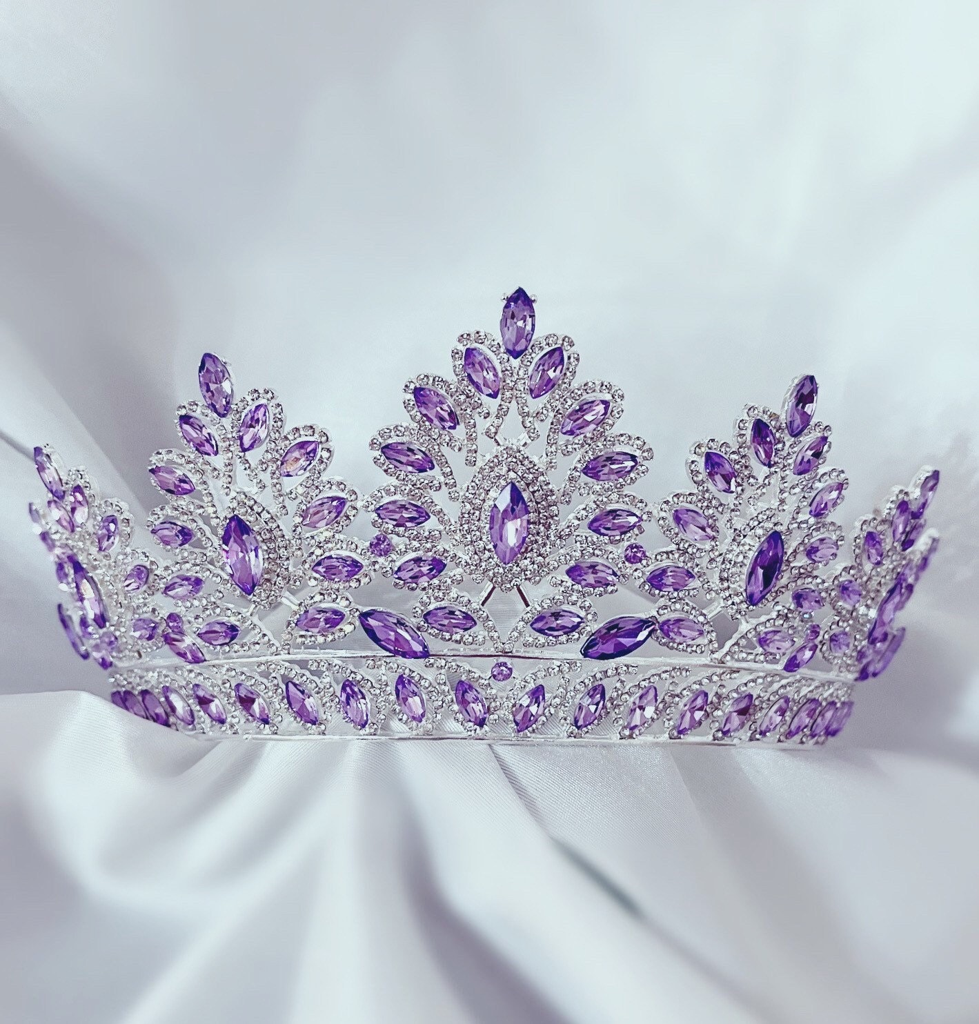 HANDCRAFTED Elegant Purple and brass Tiara made by a creator  display picture 1