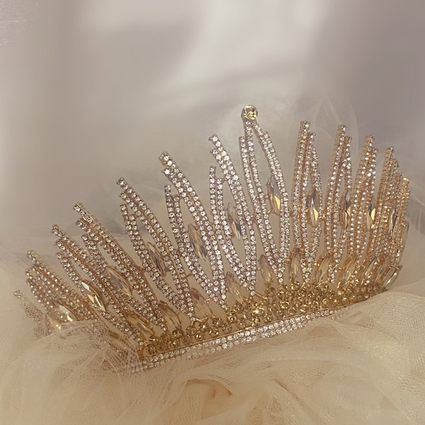 champagne wedding headpiece