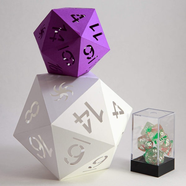 Extra Large Papercraft D20 - SVG & Silhouette Cutfile