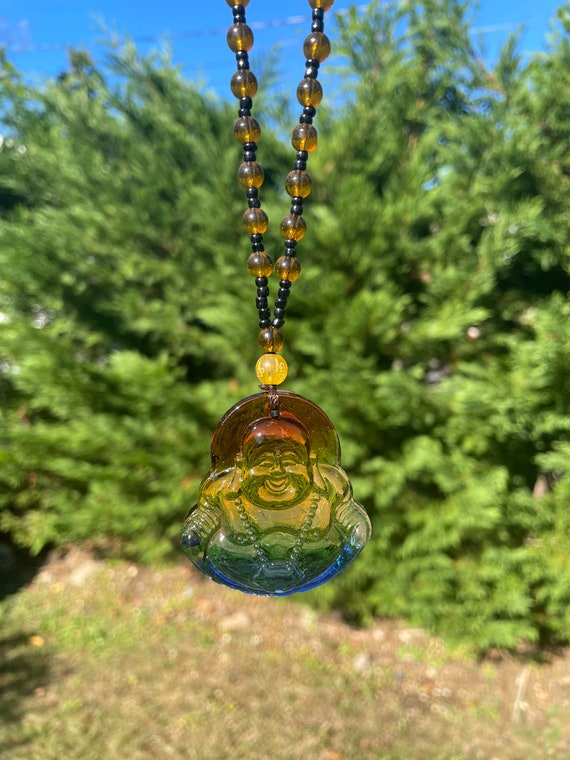 Rainbow Buddha Necklace Etsy
