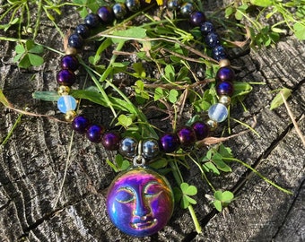 Iridescent moon bracelet