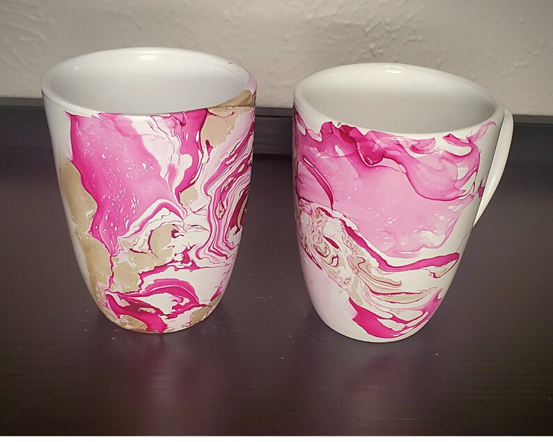 Custom Colors Marble Mugs Etsy