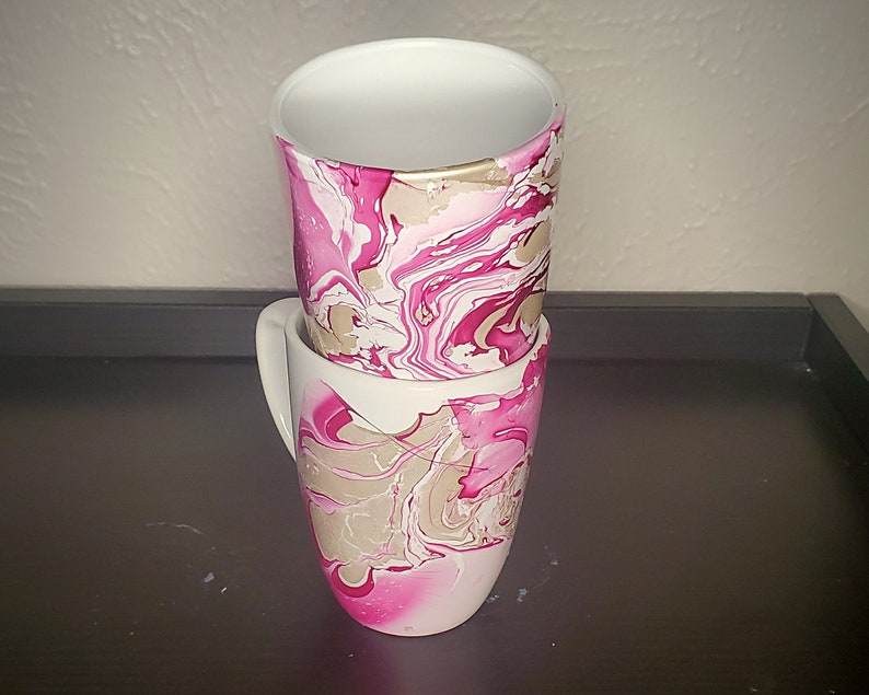 Custom Colors Marble Mugs Etsy
