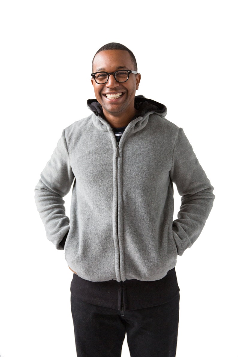 LUMI Two-Way Fleece Men/'s Kangaroo Jacket