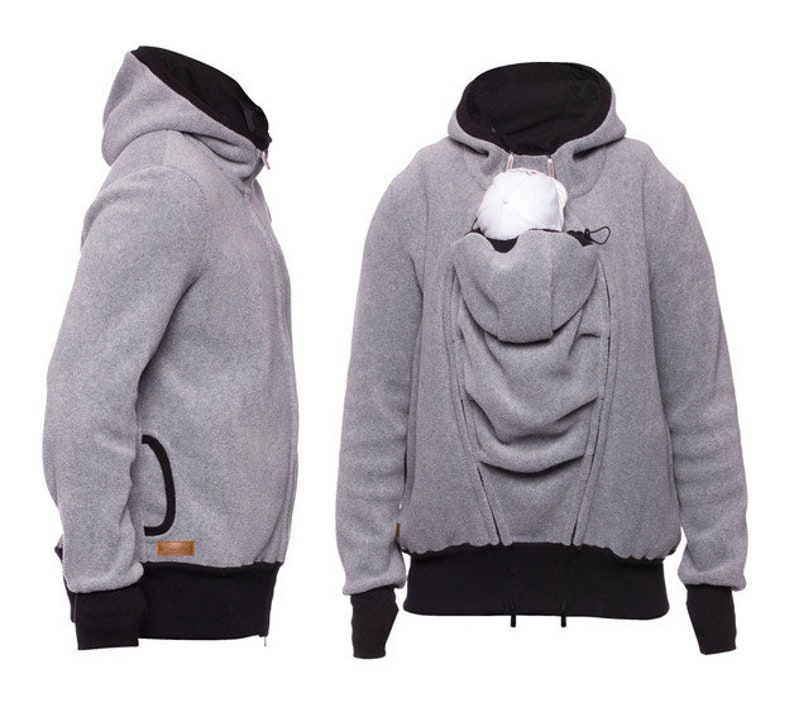 LUMI Two-Way Fleece Men/'s Kangaroo Jacket