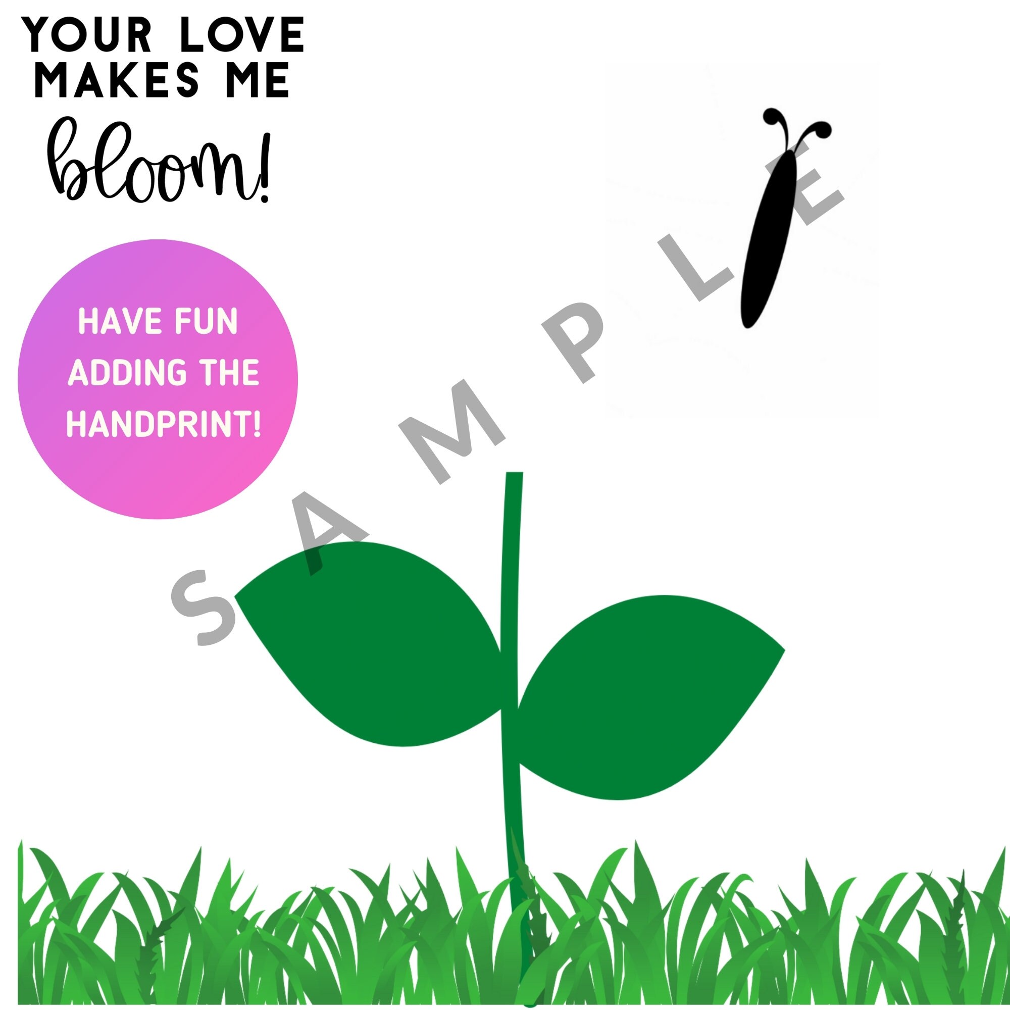 Your Love Makes me Bloom Handprint and Footprint Craft | Etsy