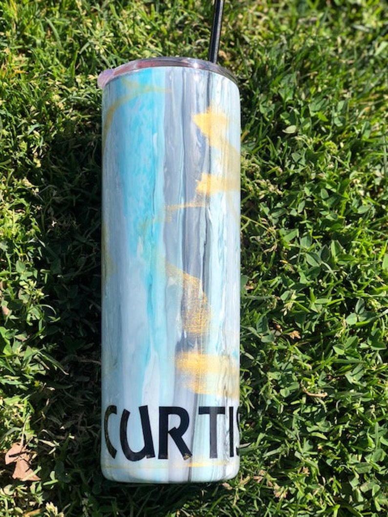 Dirty Pour Custom Tumbler Personalization Etsy