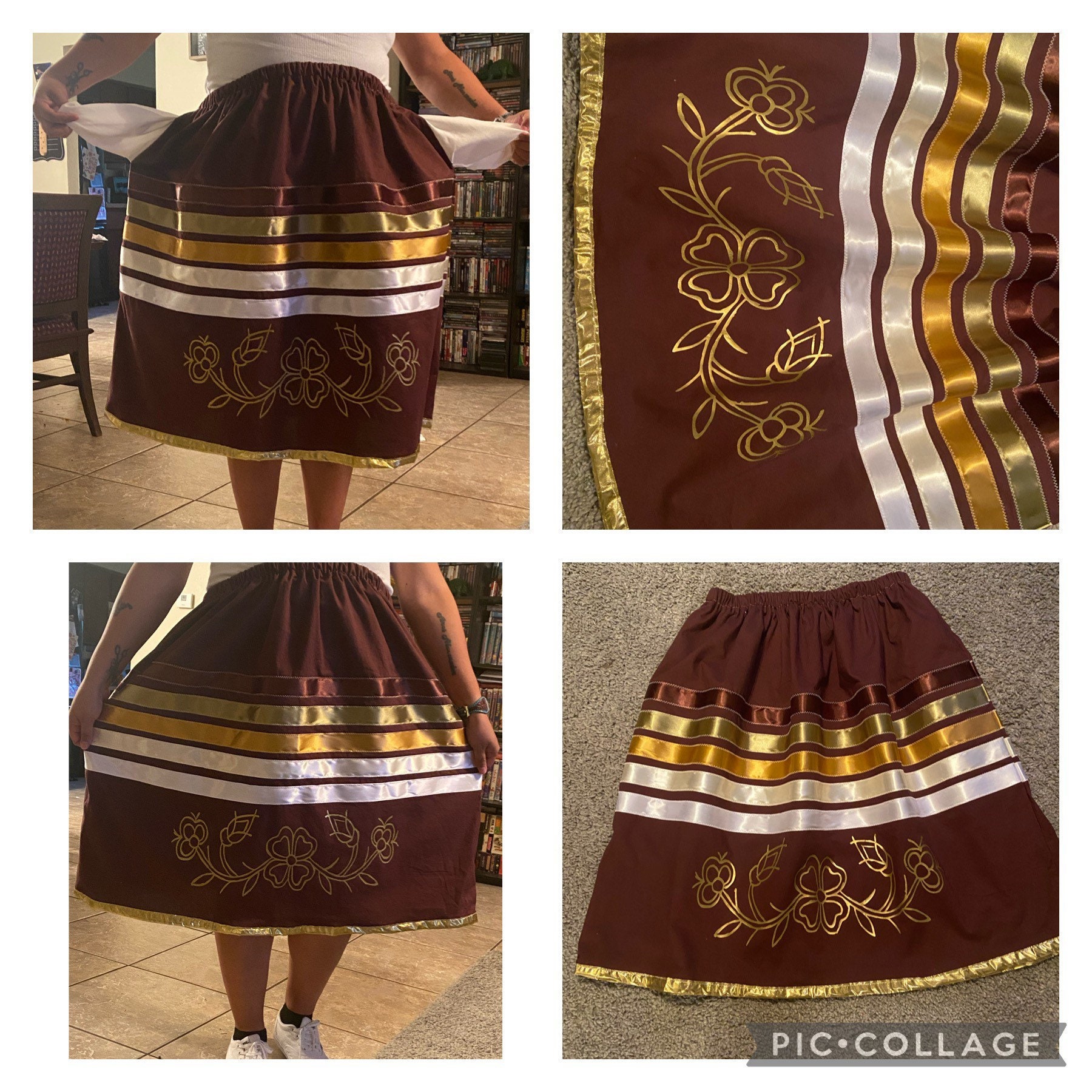 Native American Custom ribbon skirt adult Etsy