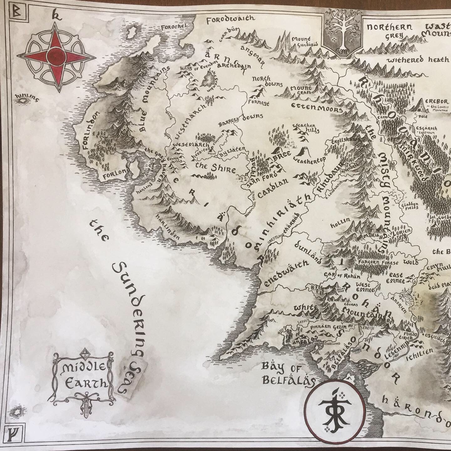 Custom A4 D&amp;D World Map Detailed Map With Borders and Illustrations - Etsy
