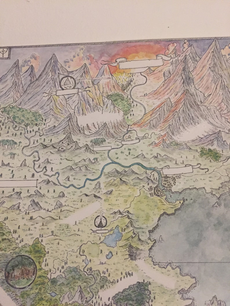 Custom A4 D&amp;D World Map - Etsy