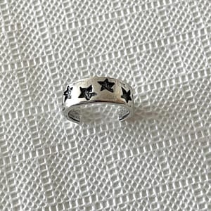 Bijou d'oreille étoiles • Bijou d'oreille conque étoiles • Bijou d'oreille en argent sterling 925