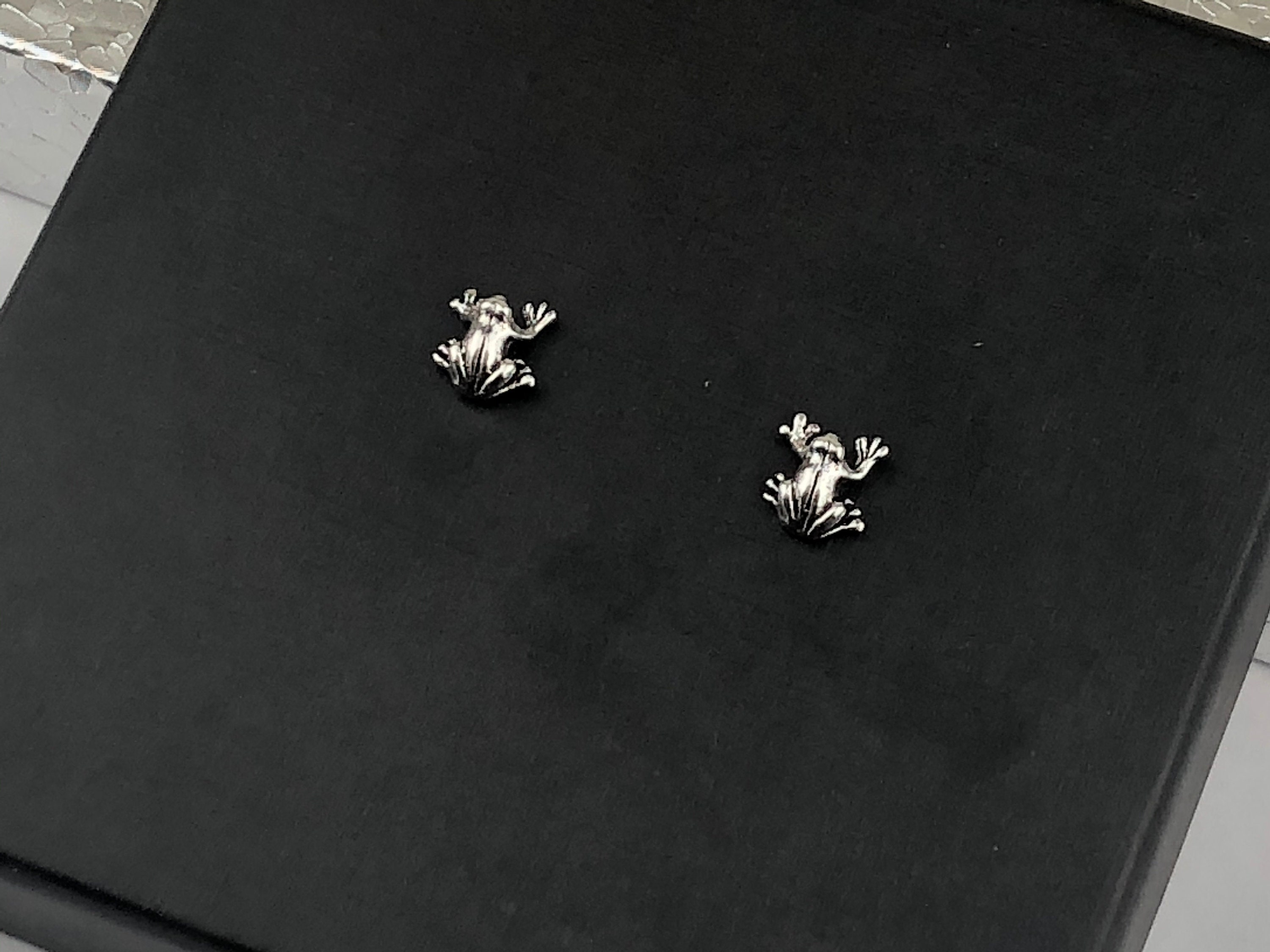 Frog Stud Earrings 925 sterling silver stud earrings | Etsy