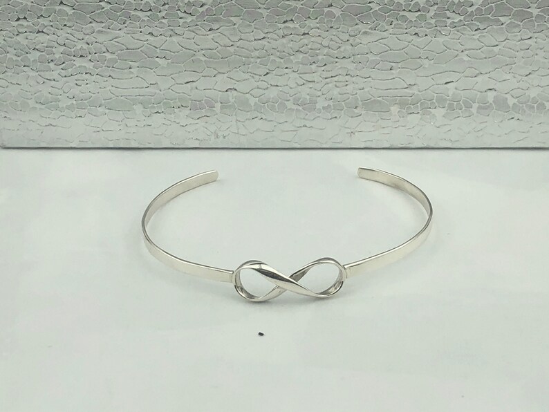 infinity cuff bangle \u2022 infinity bracelet \u2022 925 sterling silver bracelet \u2022 sterling silver bangle \u2022 bracelet for girlfriend \u2022 gift for mom