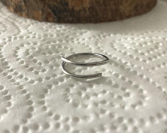 Sterling Silver Wraparound Toe Ring: Adjustable Pinky Ring