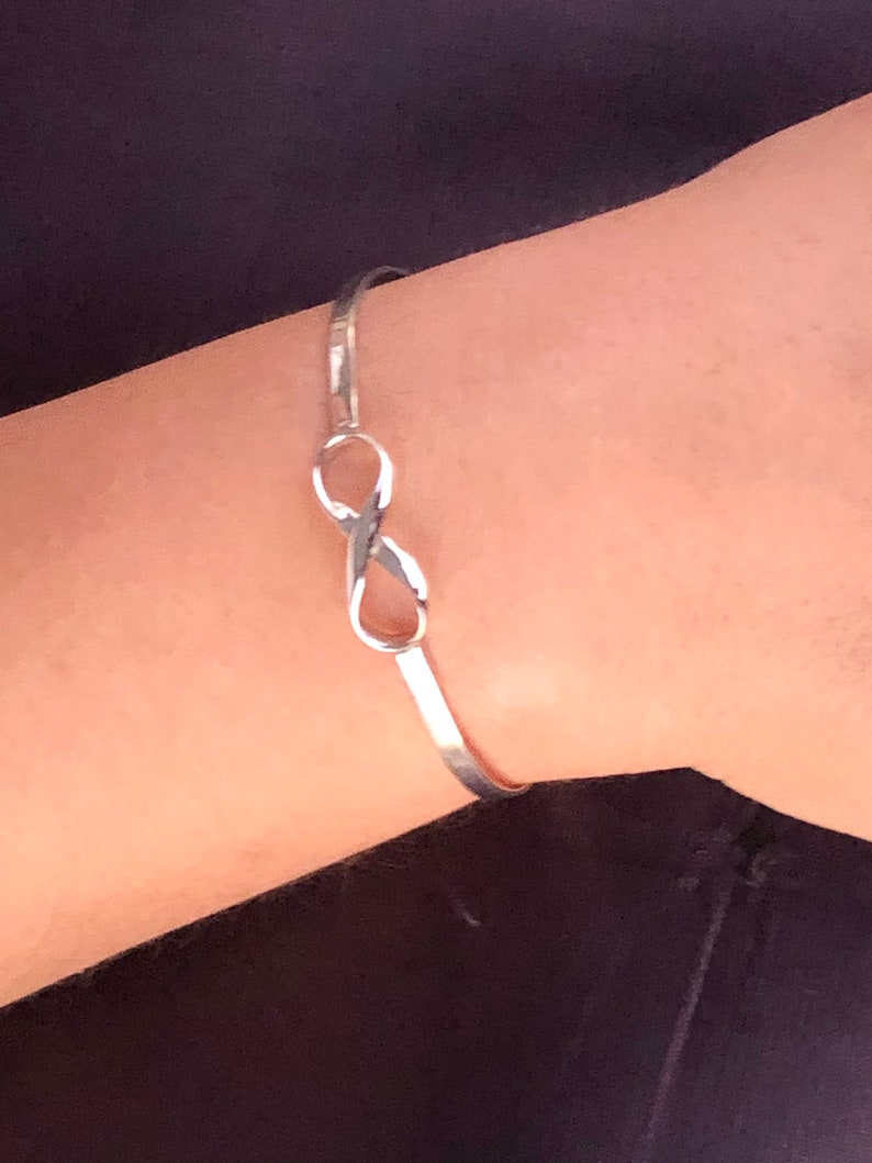 infinity cuff bangle \u2022 infinity bracelet \u2022 925 sterling silver bracelet \u2022 sterling silver bangle \u2022 bracelet for girlfriend \u2022 gift for mom