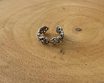 Sterling Silver Flowers Ear Cuff