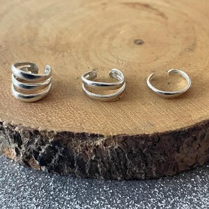 Wire Ear Cuff • Single Wire Ear Cuff • Double Wire Ear Cuff • Triple Wire Ear Cuff • 925 Sterling Silver Ear Cuff