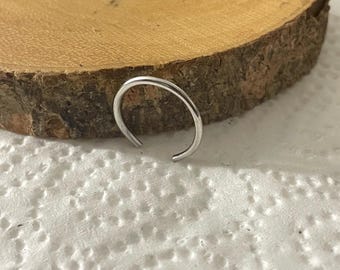 Minimalist Sterling Silver Toe Ring: Adjustable Wire Band