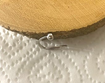 Sterling Silver Ball Toe Ring: Adjustable Pinky Ring